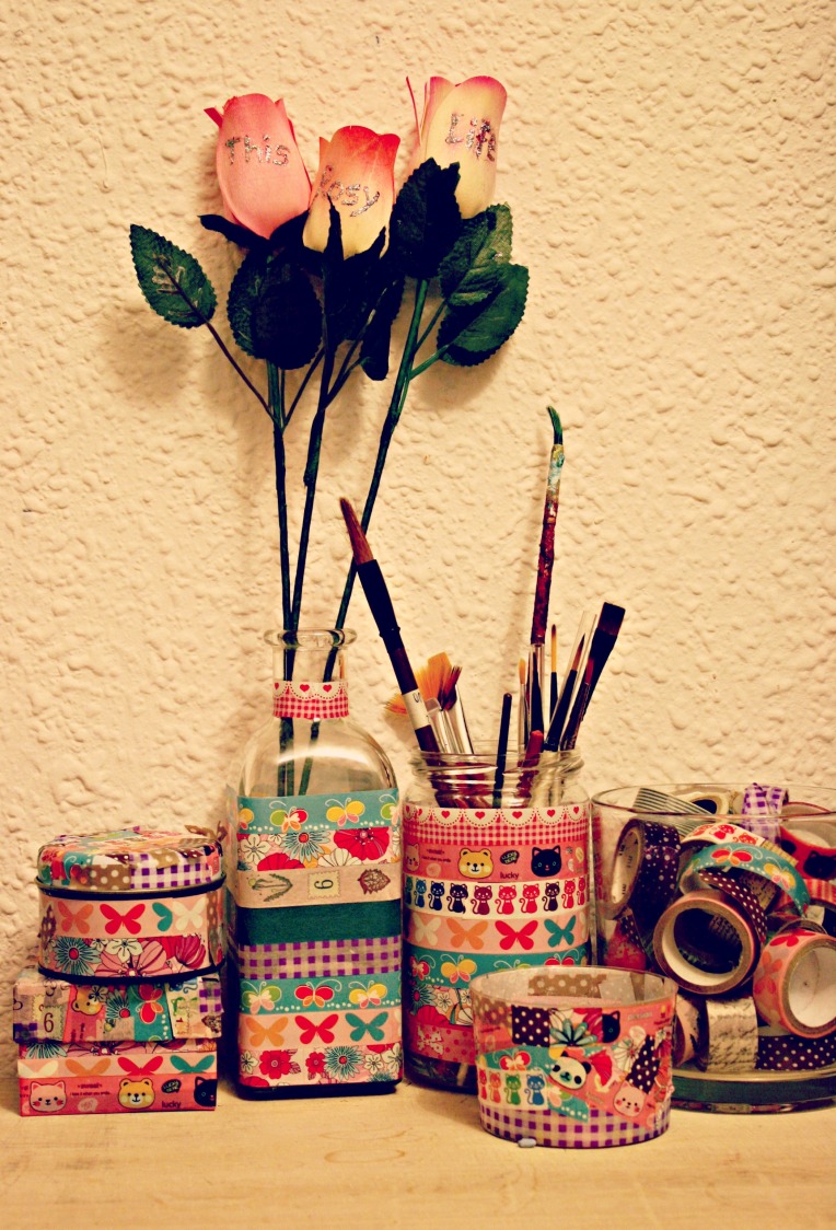 this rosy life roses and washi tape